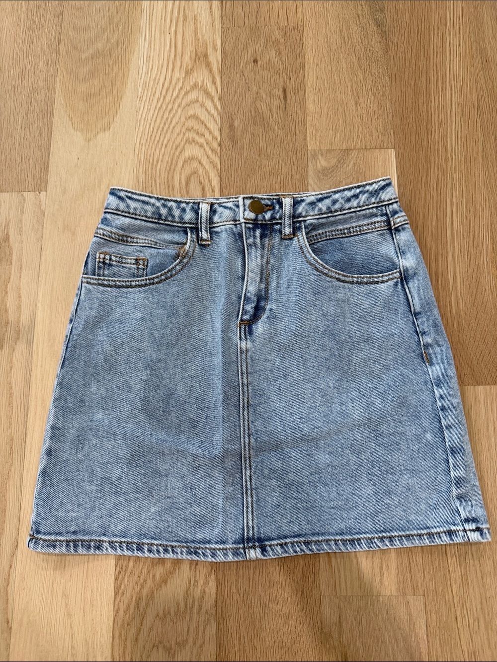 GB girls Light Blue Denim A-Line Mini Skirt